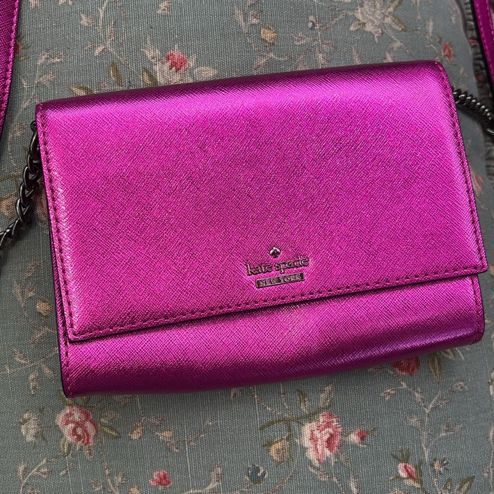 Kate Spade Metallic Pink Shoulder Bag - Picture 3 of 7